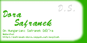 dora safranek business card